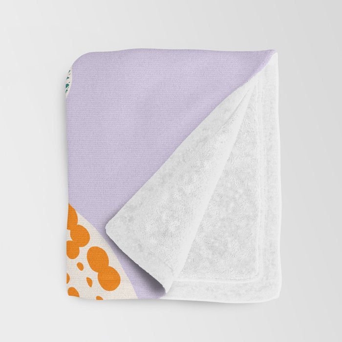 Plant based happyness Ajuga still life Throw Blanket Gallery Image 3