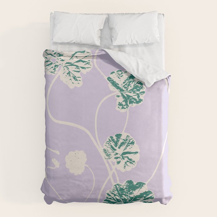 Plant based happyness Ajuga still life Duvet Cover Gallery Image 1