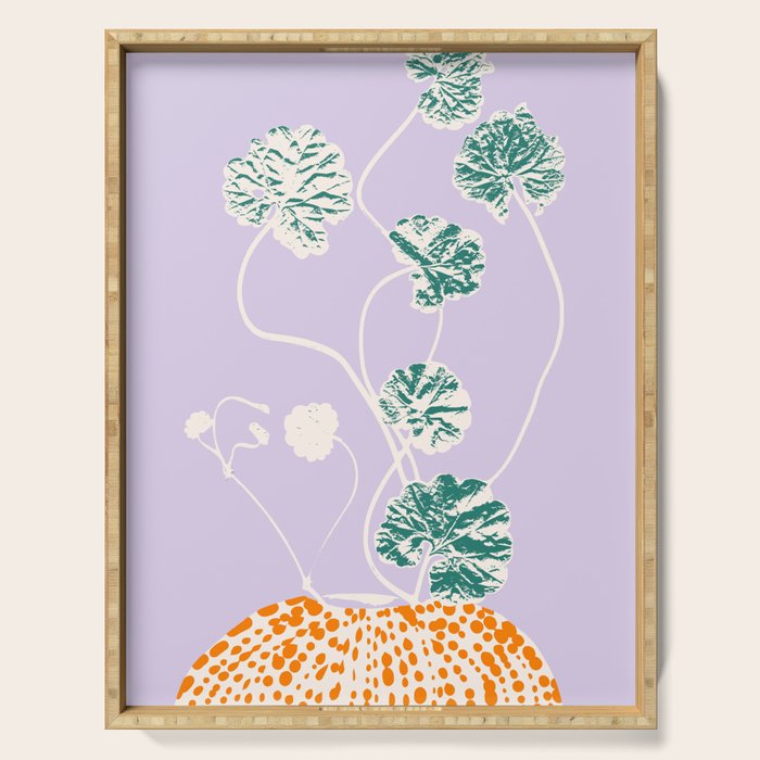 Plant based happyness Ajuga still life Serving Tray Gallery Image 1