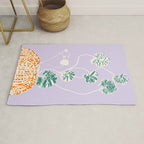 Plant based happyness Ajuga still life Rug Gallery Image 1