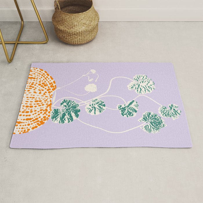 Plant based happyness Ajuga still life Rug Gallery Image 1