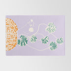 Plant based happyness Ajuga still life Rug Gallery Image 2