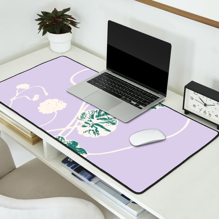 Plant based happyness Ajuga still life Desk Mat Gallery Image 2