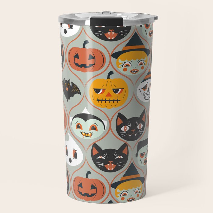 Spooky Sweet Faces Travel Mug Gallery Image 1