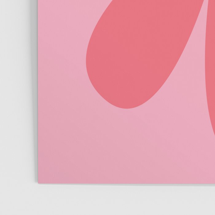 Hot Pink Abstract Floral Poster Gallery Image 3