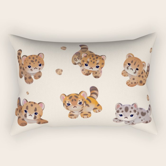The year of big cat cubs Rectangular Pillow Gallery Image 1