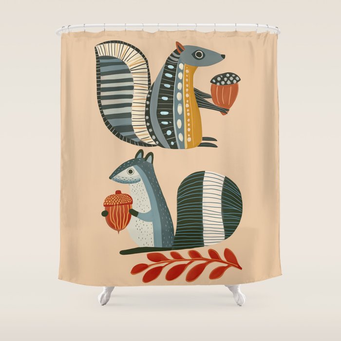 Little Forest Friends Shower Curtain Gallery Image 1