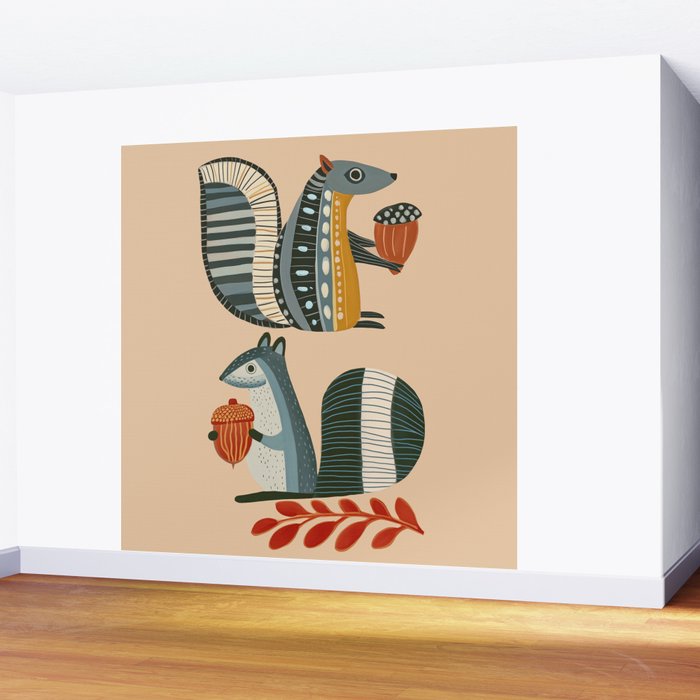 Little Forest Friends Wall Mural Gallery Image 2