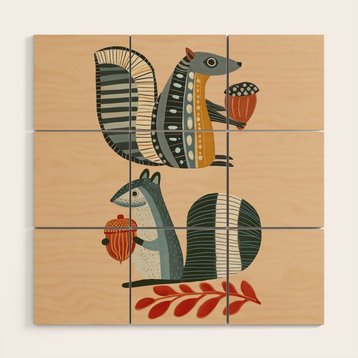 Little Forest Friends Wood Wall Art Gallery Image 1