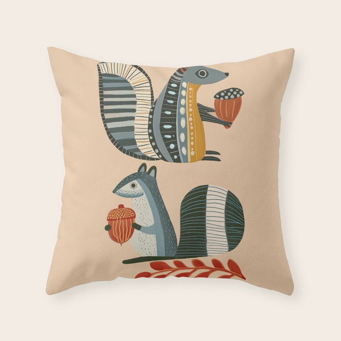 Little Forest Friends Throw Pillow Gallery Image 6
