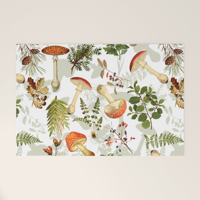 Vintage & Shabby Chic - Autumn Harvest Botanical Garden Welcome Mat Gallery Image 1