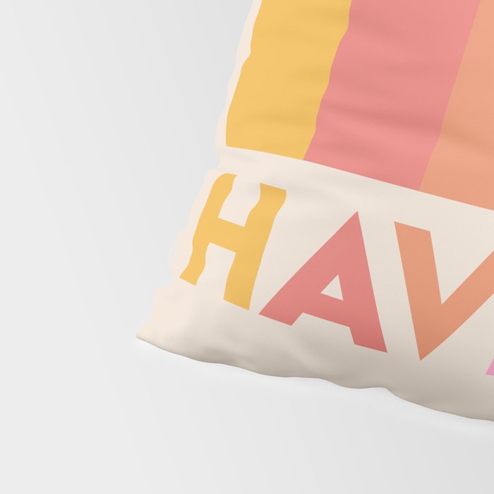 Vintage Rainbow Have Fun Text Pillow Sham Gallery Image 4