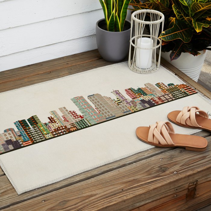 new orleans skyline Outdoor Rug Gallery Image 2