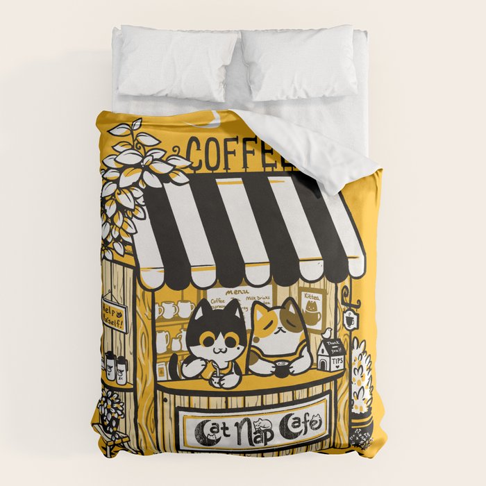 Cat Nap Cafe Duvet Cover Gallery Image 6