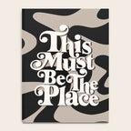This Must Be The Place - 70s, Vintage, Retro, Abstract Pattern (Black & Beige) Notebook Gallery Image 4