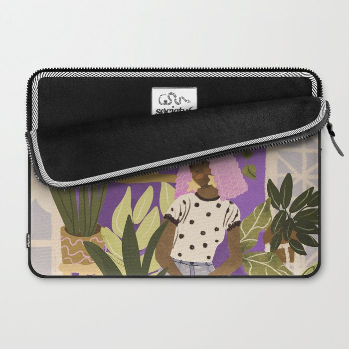 Pink Hair Beauty Laptop Sleeve Gallery Image 2