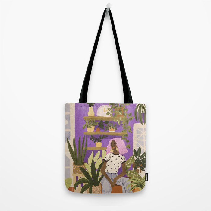 Pink Hair Beauty Tote Bag Gallery Image 2