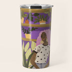 Pink Hair Beauty Travel Mug Gallery Image 1