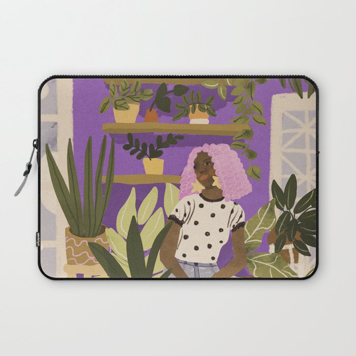 Pink Hair Beauty Laptop Sleeve Gallery Image 1