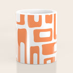 Retro Mid Century Modern Abstract Pattern 336 Orange Coffee Mug Gallery Image 4