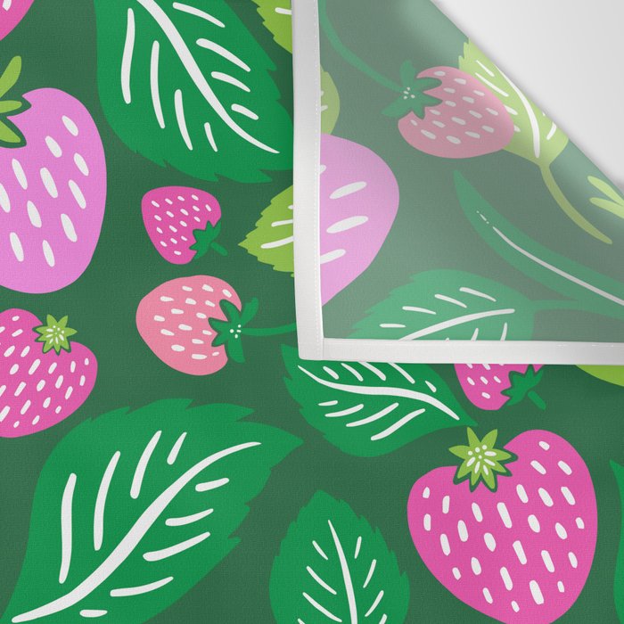 Strawberry Fields - Pink and Green Wall Tapestry Gallery Image 3