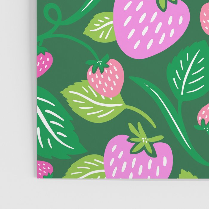 Strawberry Fields - Pink and Green Poster Gallery Image 3