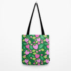 Strawberry Fields - Pink and Green Tote Bag Gallery Image 2