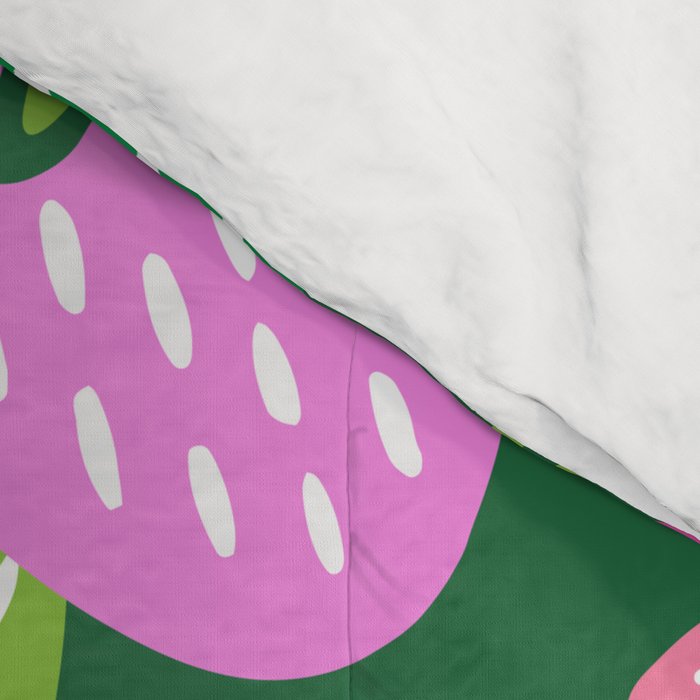 Strawberry Fields - Pink and Green Comforter Gallery Image 4
