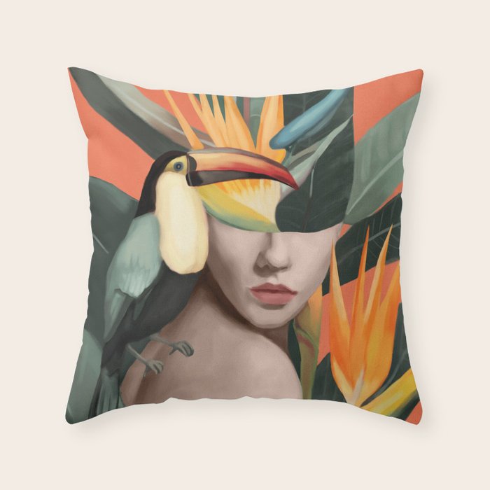 Tropical Reverie Throw Pillow Gallery Image 1