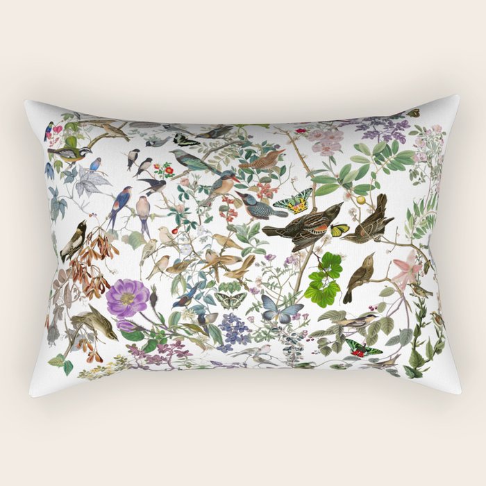 bird menagerie Rectangular Pillow Gallery Image 2