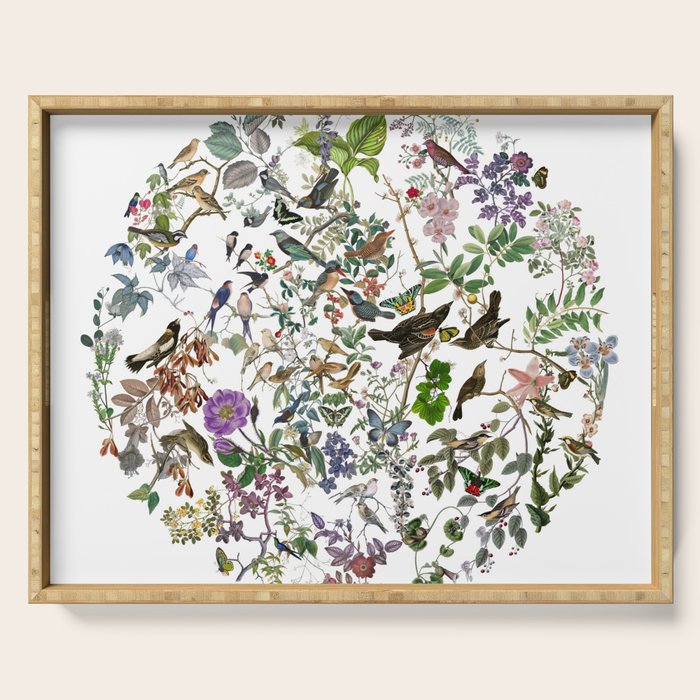 bird menagerie Serving Tray Gallery Image 1