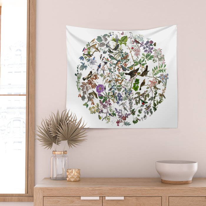 bird menagerie Wall Tapestry Gallery Image 2