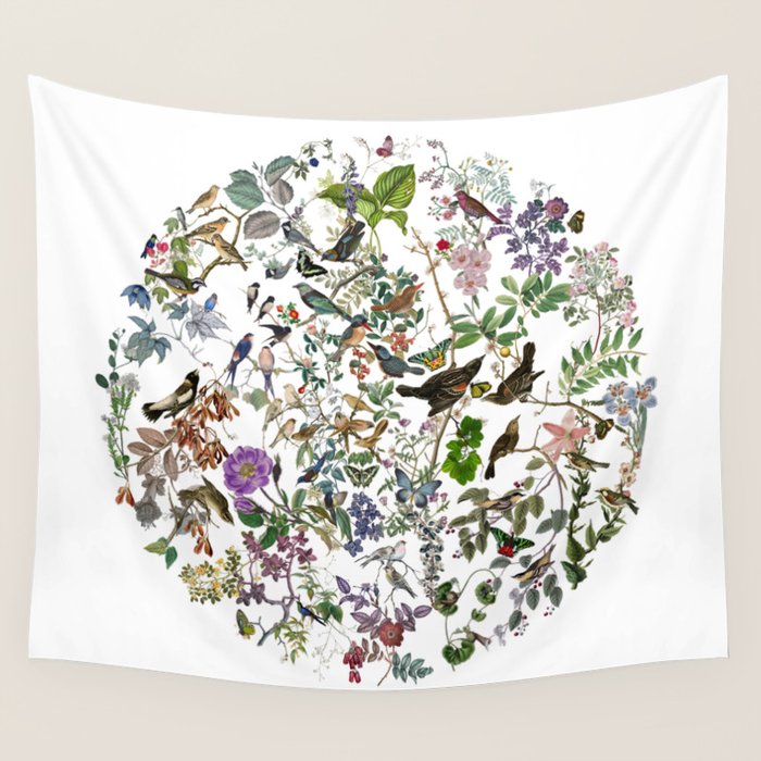 bird menagerie Wall Tapestry Gallery Image 1