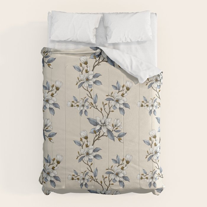 Elegant branch of white magnolia Comforter Gallery Image 1