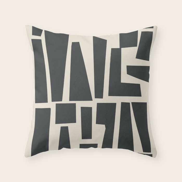 Geometrical Play 1 Throw Pillow Gallery Image 1