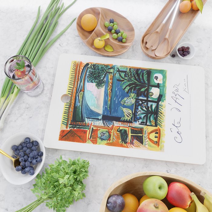 1962 Picasso COTE D'AZUR French Riviera Travel Poster Cutting Board Gallery Image 2