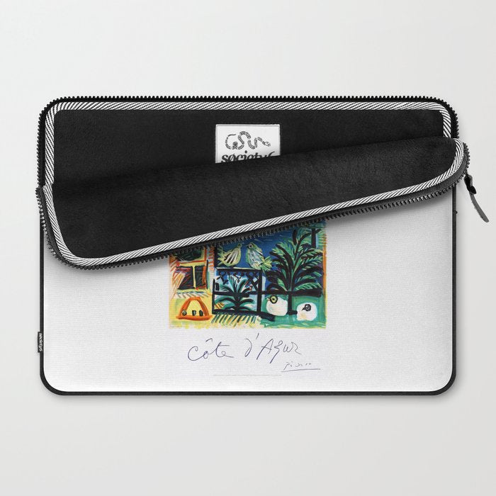 1962 Picasso COTE D'AZUR French Riviera Travel Poster Laptop Sleeve Gallery Image 2
