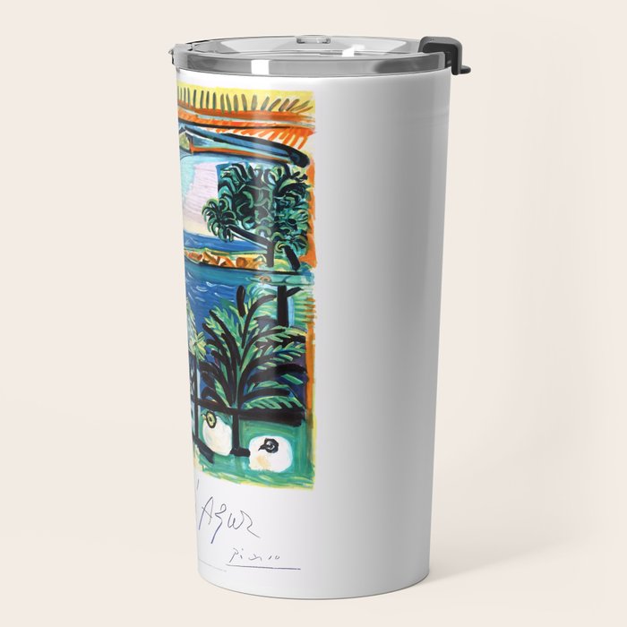 1962 Picasso COTE D'AZUR French Riviera Travel Poster Travel Mug Gallery Image 2
