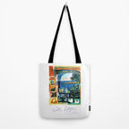 1962 Picasso COTE D'AZUR French Riviera Travel Poster Tote Bag Gallery Image 2