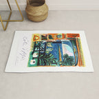 1962 Picasso COTE D'AZUR French Riviera Travel Poster Rug Gallery Image 1