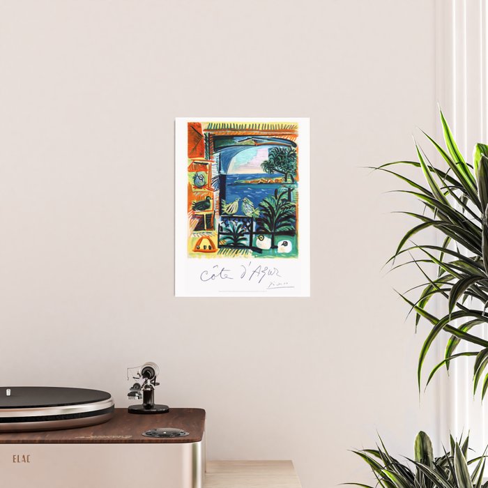 1962 Picasso COTE D'AZUR French Riviera Travel Poster Poster Gallery Image 2