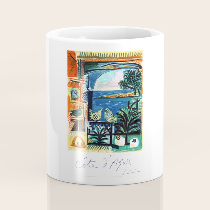 1962 Picasso COTE D'AZUR French Riviera Travel Poster Coffee Mug Gallery Image 4