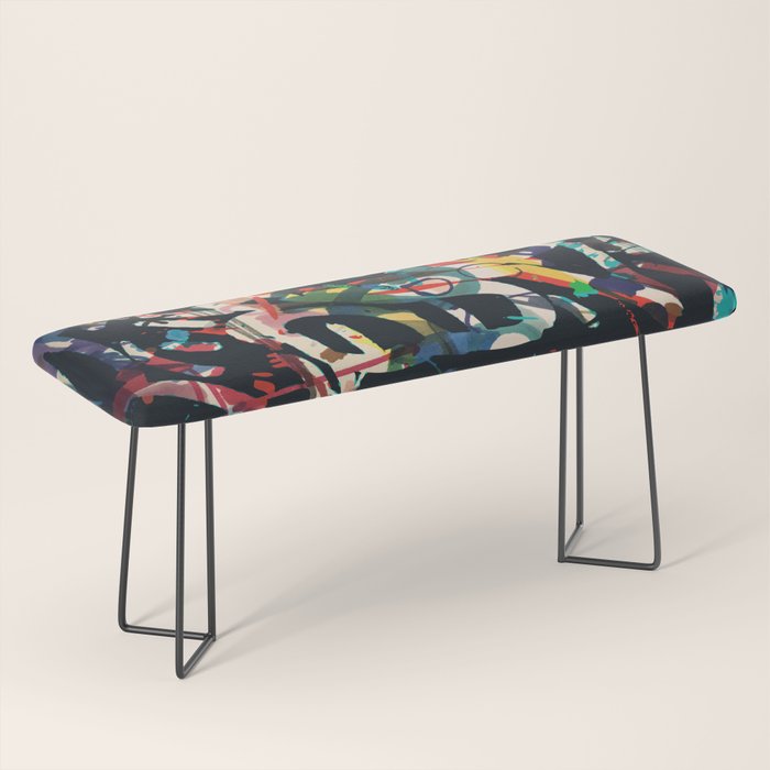 Graffiti Abstract Art Spray Paint Bench Gallery Image 1