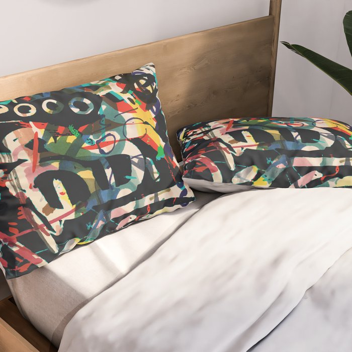 Graffiti Abstract Art Spray Paint Pillow Sham Gallery Image 2