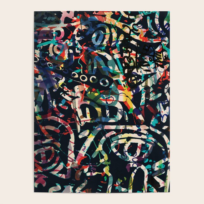 Graffiti Abstract Art Spray Paint Poster Gallery Image 1