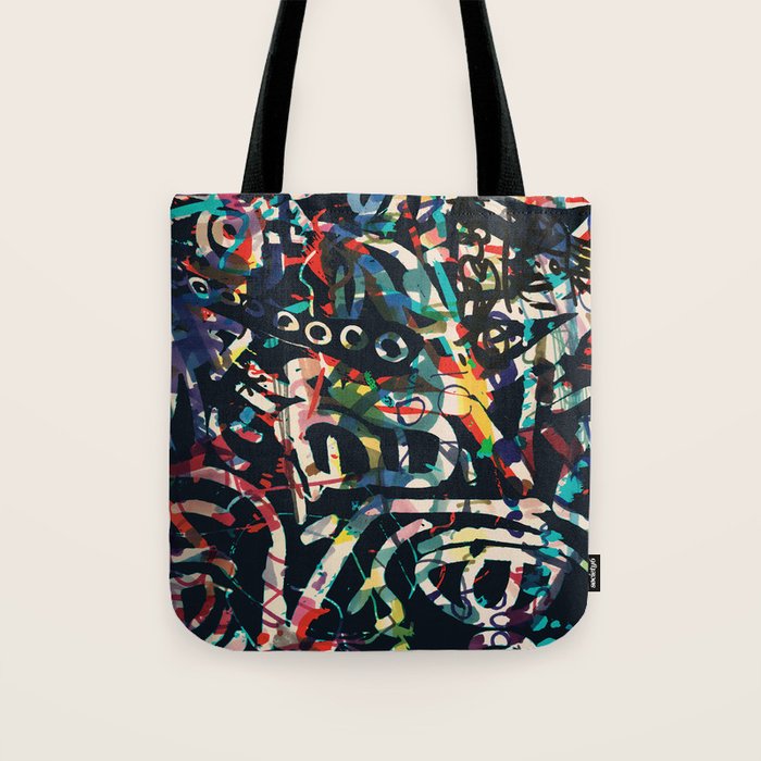 Graffiti Abstract Art Spray Paint Tote Bag Gallery Image 1