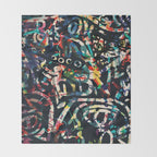 Graffiti Abstract Art Spray Paint Throw Blanket Gallery Image 2