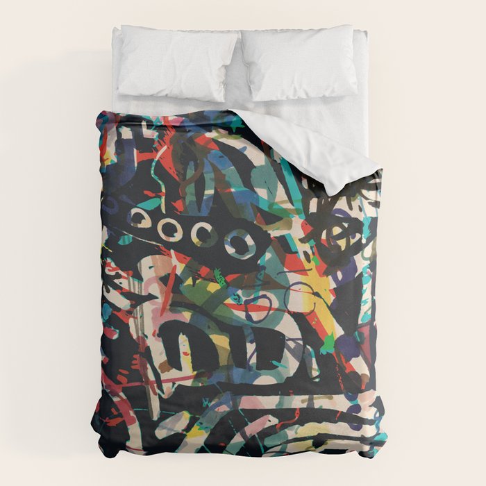 Graffiti Abstract Art Spray Paint Duvet Cover Gallery Image 1