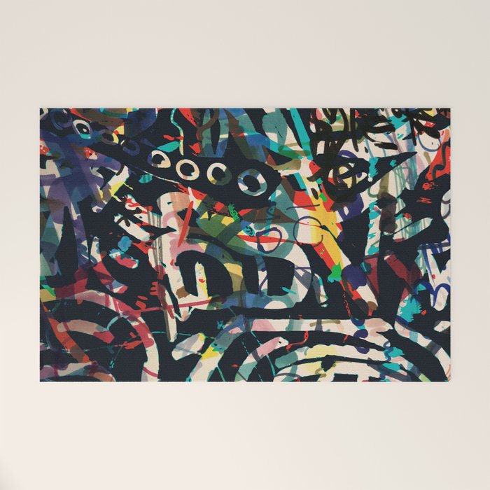 Graffiti Abstract Art Spray Paint Welcome Mat Gallery Image 1
