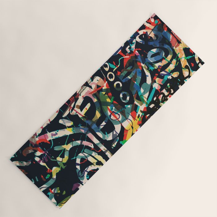 Graffiti Abstract Art Spray Paint Yoga Mat Gallery Image 1